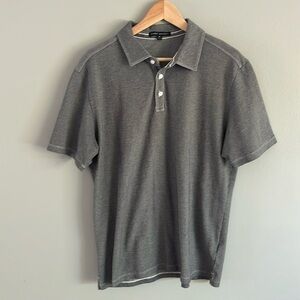 ROBERT BARAKETT Gray Filmore Polo Shirt XL